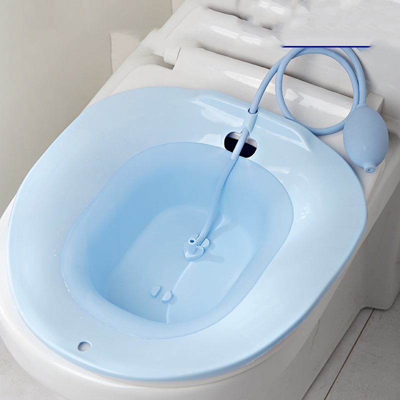 Banheira de banho banheiro azul grande capacidade embeber com lavador idosos maternidade mulheres gr