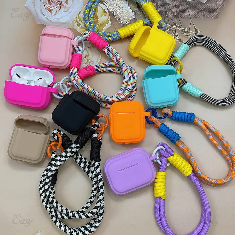 Coreano Doce Cor Caso De Silicone Macio Para Airpods Pro 2 3 1 4 Menina Fone De Ouvido Capa Protetor