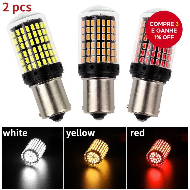 2 Peças De Lâmpada De Sinalização T20 7440 7443 1156 1157 Para Carro, Luz Traseira E Luz De Freio Le