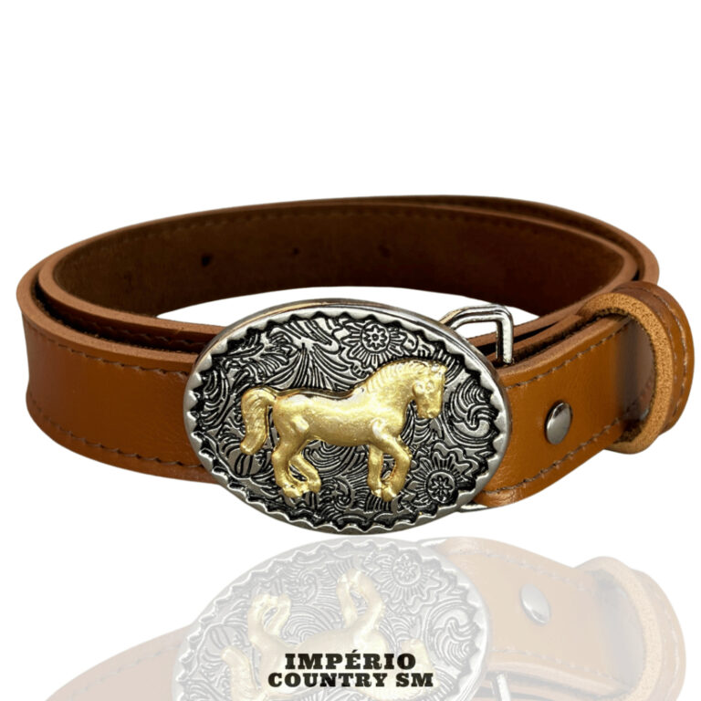 Cinto Country Infantil Unissex Caramelo Rodeio Pe