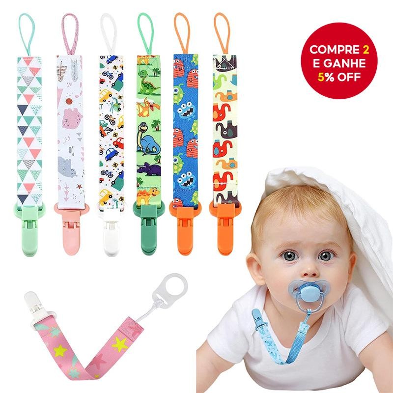 Kit De Suporte Para Chupeta De Bebê Com 3 , Linha De Mordida Estampa Fofa De Desenho Animado Meninos