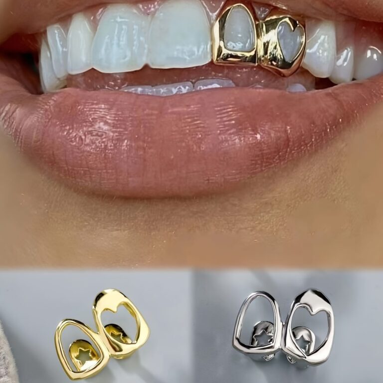18k ouro dentaduras Halloween oco dentes dourados 