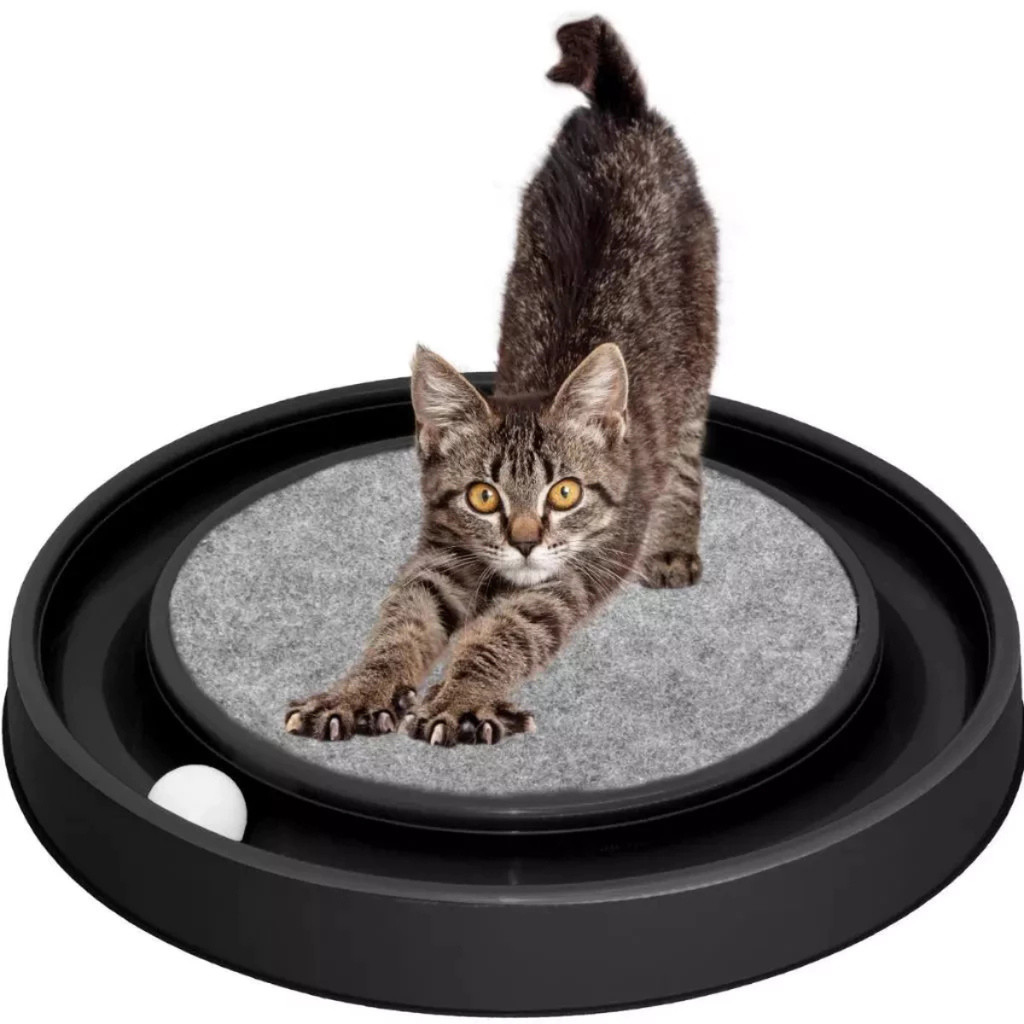 Arranhador Interativo Com Bolinha Para Gato Relax Com Bolinha Miau Redondo Brinquedo Antiestresse