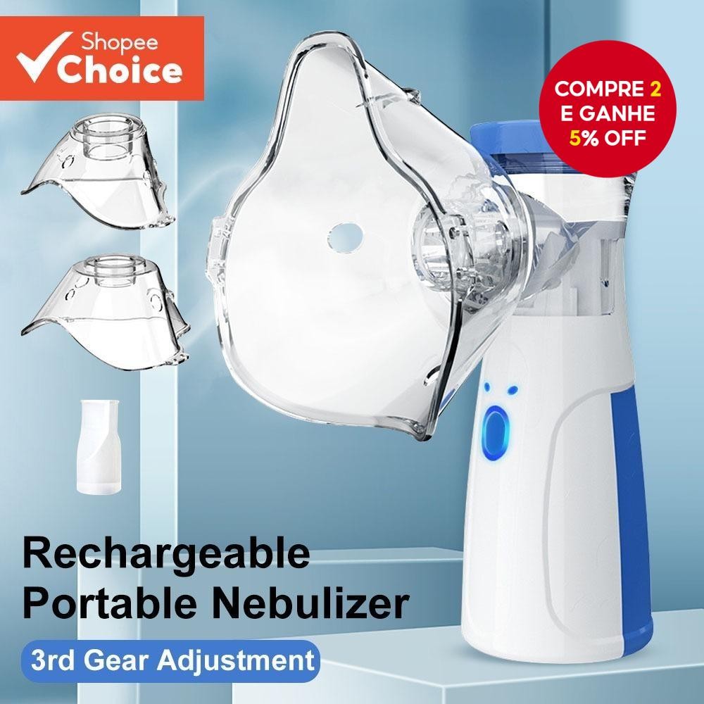 Máquina Nebulizadora De Malha Silenciosa Portátil , Inalador De Asma Médica , Mini Umidificador Nebu