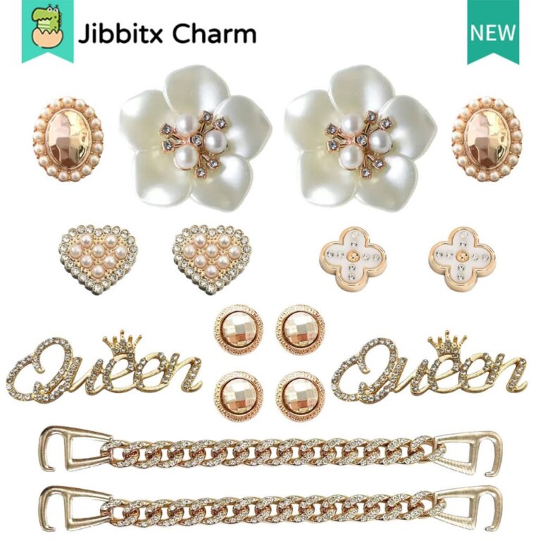 Charms para Sandálias Clogs DIY ABS Dourado Flore