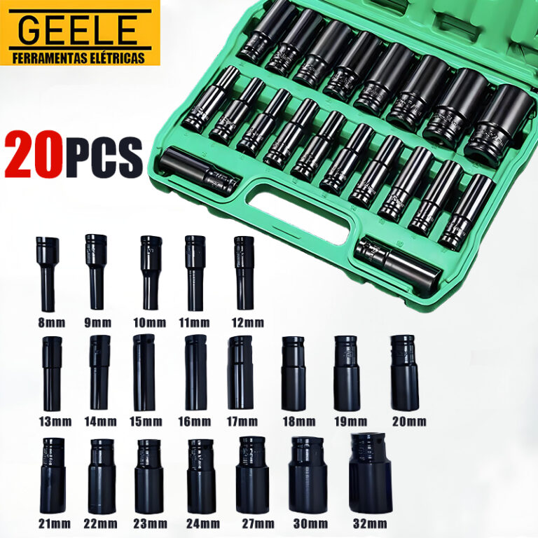 Conjunto De Soquete De Impacto Longo 1/2 10 Peças