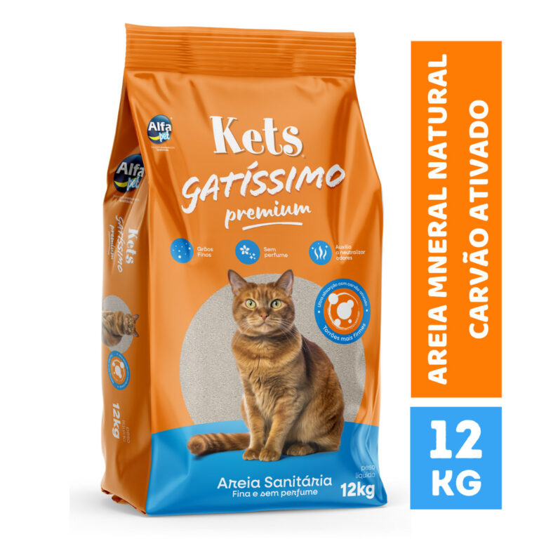 Areia Sanitária Gatissimo 12kg l 4kg para Gatos A