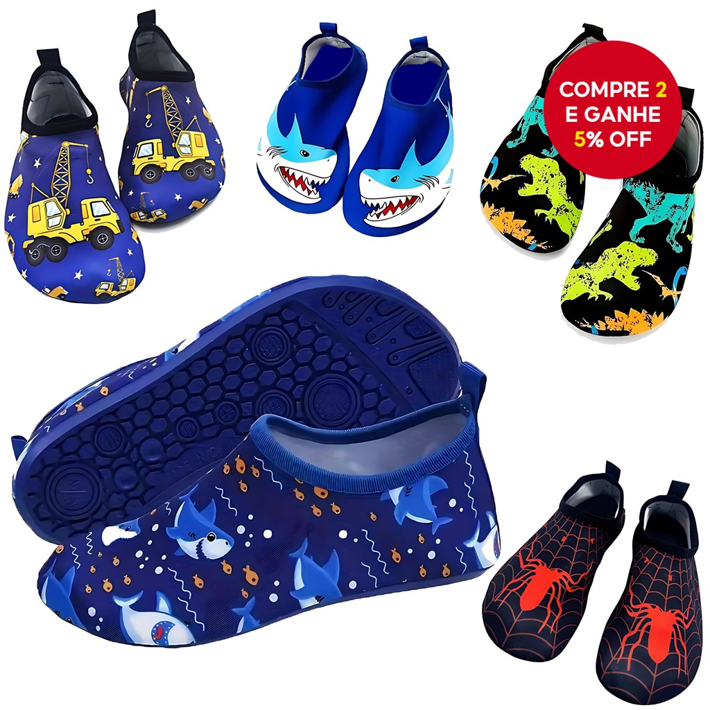 Sapatos Aquáticos Infantis De Secagem Rápida  Meias Aquáticas Respiráveis E Antiderrapantes Para Ati
