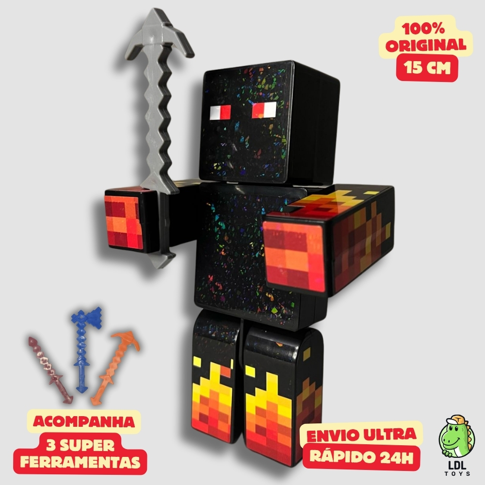 Boneco Athos 15cm Articulado Acompanha 3 Ferramentas Youtuber Original Algazarra Atos