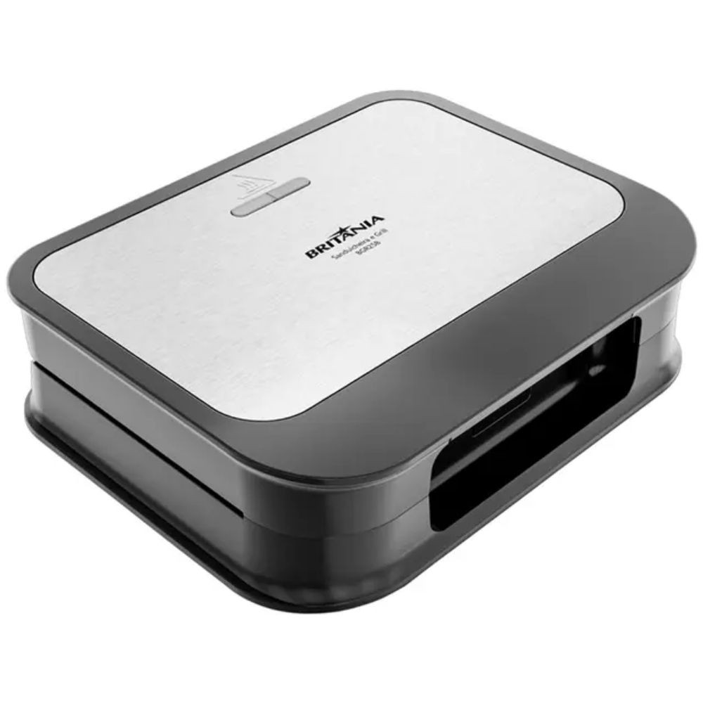 Grill E Sanduicheira Britânia Antiaderente 750w 2 Em 1