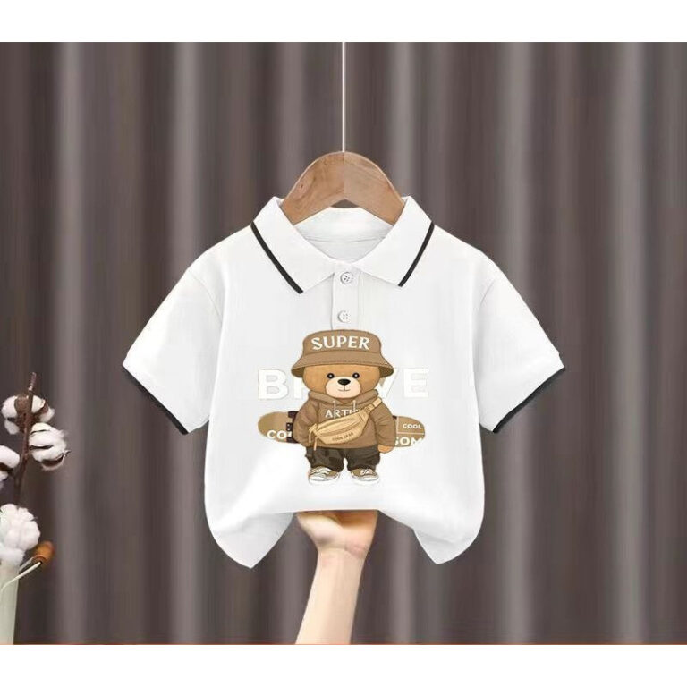 Camisa Polo De Urso Legal 2025 Para Meninos , Algo