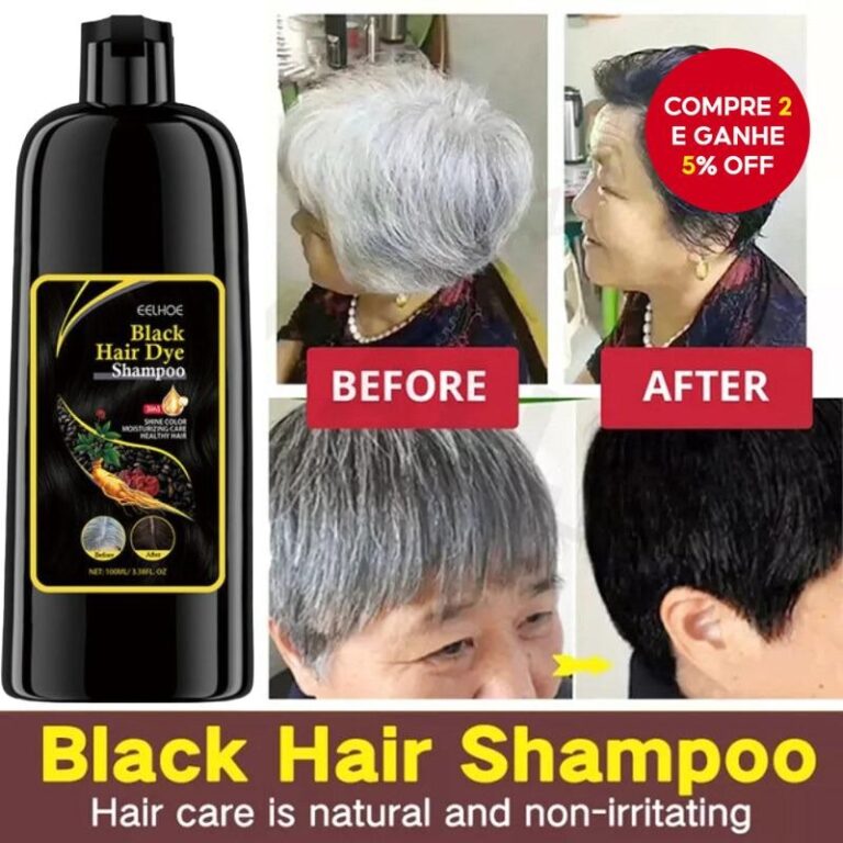 Shampoo Para Cabelo Tintura De Preto/Marrom Em 5 M