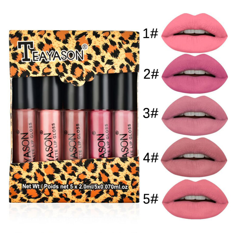 Caixa de Cobertura de Gloss Labial Fosca Delicada,