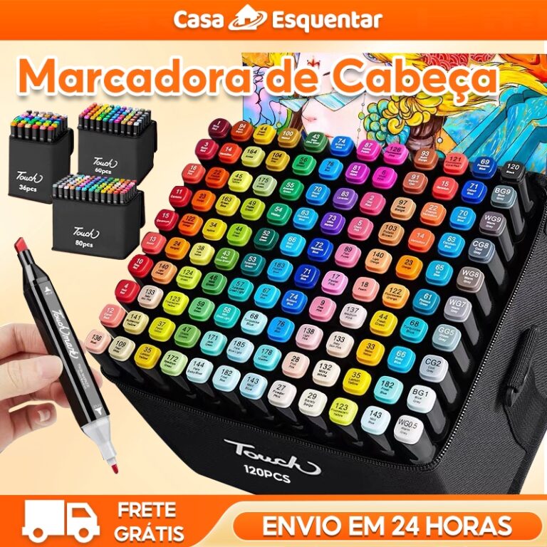 KIT 168 CORES Touchmark Marcador Dupla Ponta 6.2+3