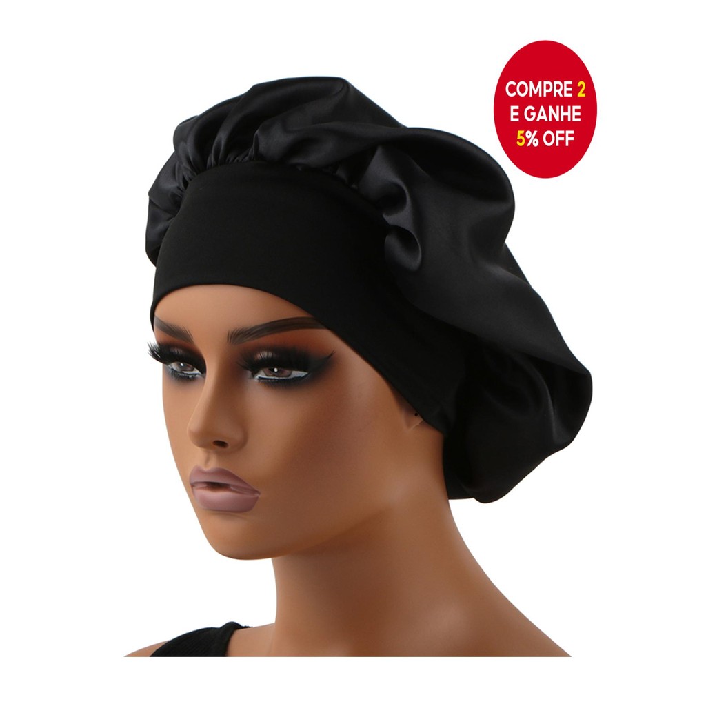 Cabelo De Faixa Larga De 7 Cm Protege Gorro De Seda Acetinada Para Dormir