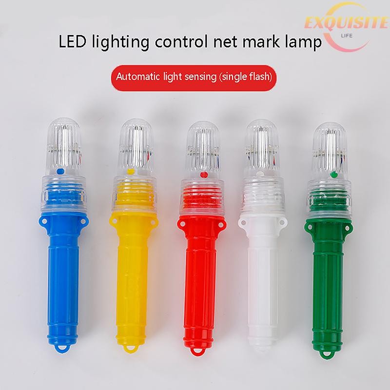 [EL] 1Pc Luz De Pesca Duplo Triplo Flash Lâmpada De Farol De Cor Única Acessório Flutuante Isca Indi