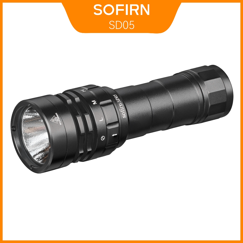 Sofirn SD05 Lanterna De Mergulho Poderosa 3000lm Subaquática 100 Metros Xhp50.2 LED Para , Acampamen