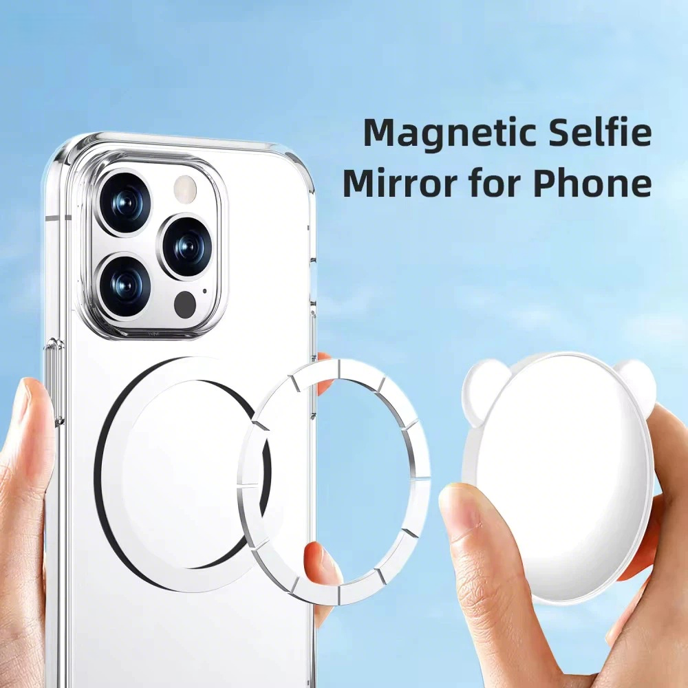 Espelho Magnético Universal Para Selfie HY Telefone-Com Câmera Traseira Compatível iPhone 15/14/13/1