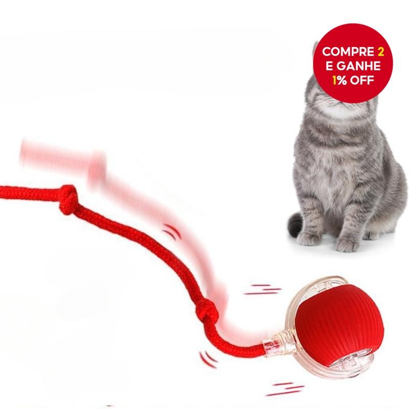 Bola de Brinquedo para Gato – Bola de Brinquedo Automática com Cauda – Bola de Brinquedo Interativa