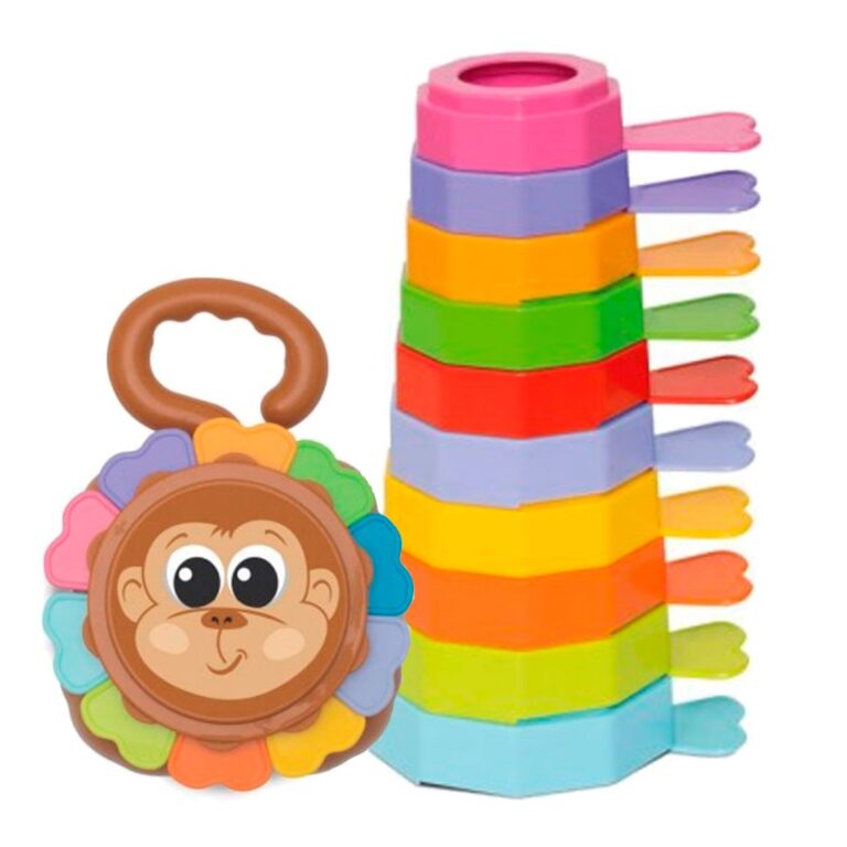 Brinquedo Educativo Bebês 1 ano Empilha Baby Maca