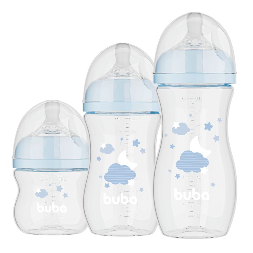 Buba Mamadeira Bebê Easy Flow Nuvem ou Elefante 120ml, 270ml e 330ml