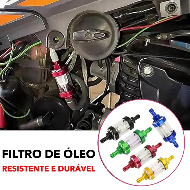 8mm Filtro de Combustível para Moto Peça de Modificação com Copo e Elemento Filtrante Conecte e use