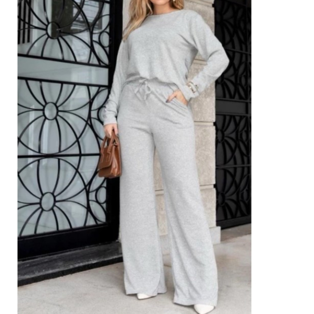 Conjunto Lanzinha Blusa e Calça Pantalona Com Bol