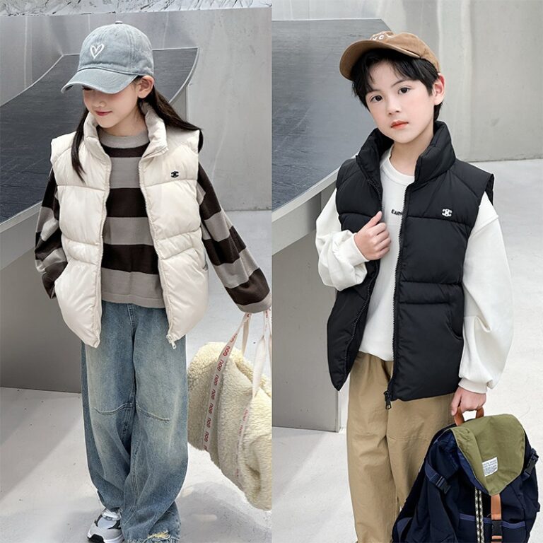 Outono Inverno Novos Meninos Meninas Colete Cor S
