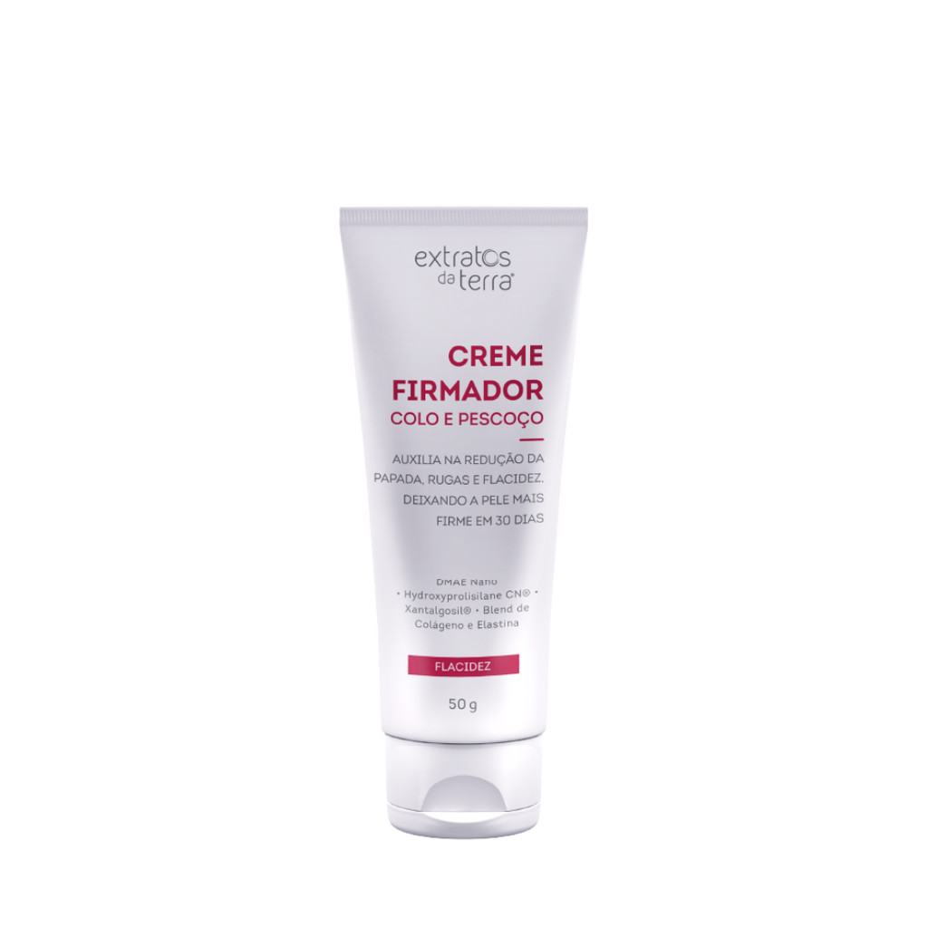 Creme Firmador Pescoço E Colo Anti-Idade Reduz Papada E Flacidez 50g – Extratos da Terra