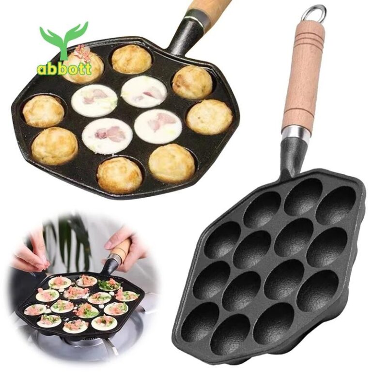 14 Buracos Antiaderente Takoyaki Fabricante Polvo 