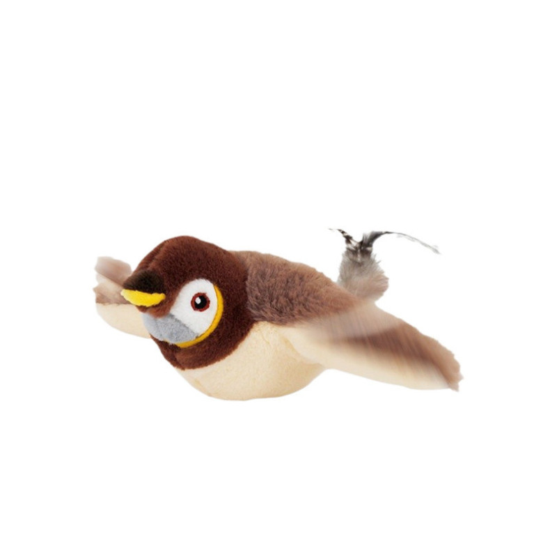 {grande} Pássaro Gato Brinquedo Interativo Recarregável Toque Ativado De Pelúcia