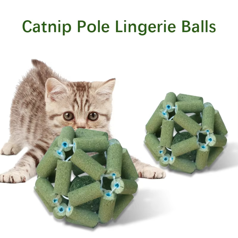 Brinquedo Gato Matatabi bolinha Lamber Catnip Limpa Dente