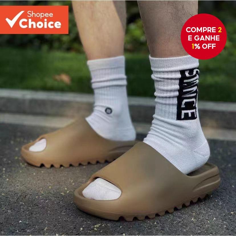 Chinelos Masculinos Coco Fundo Grosso Antiderrapante , Sandálias De EVA Confortáveis Ao Ar Livre Cas