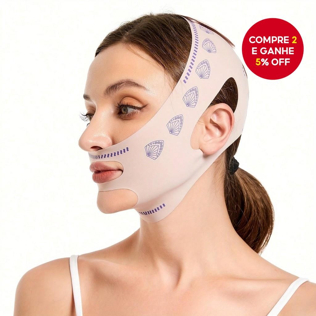 Correia De Levantamento De Queixo Em Forma De V : Fita Facial Portátil De Ioga Para Apertar Adequada