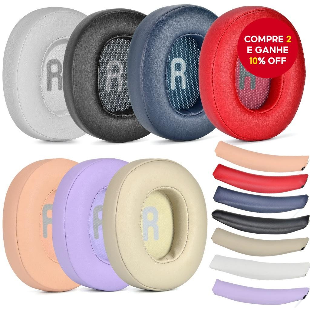 Almofadas Ovais Para Fones De Ouvido , Espuma Fone JBL Tune 700 (700BT)/710 (710BT)/720/750/760/770
