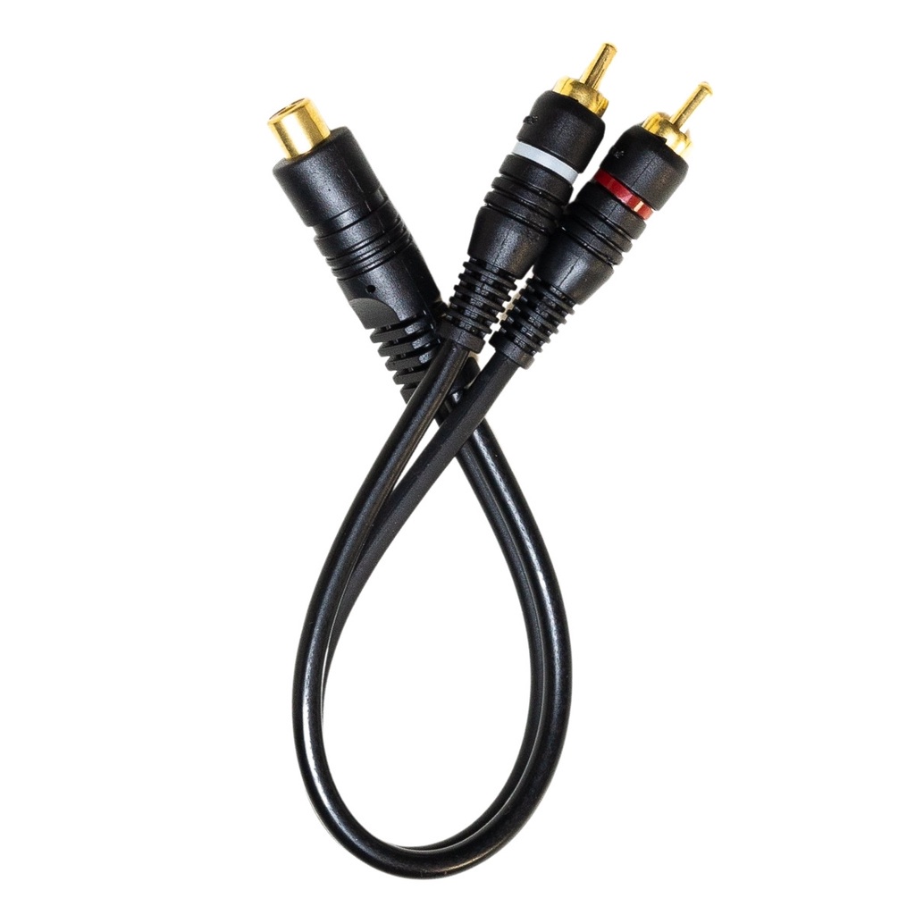 30 Cabos RCA Y 2M1F 2Macho 1Fêmea Semi Blindado Injetado 4mm 28cm Som Automotivo Amplificador Para R