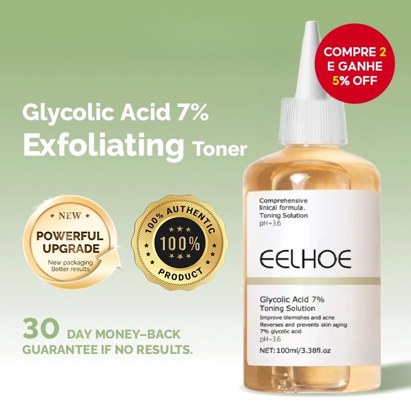 Solução Esfoliante de Toner com Ácido Glicólico 7% – 100ml