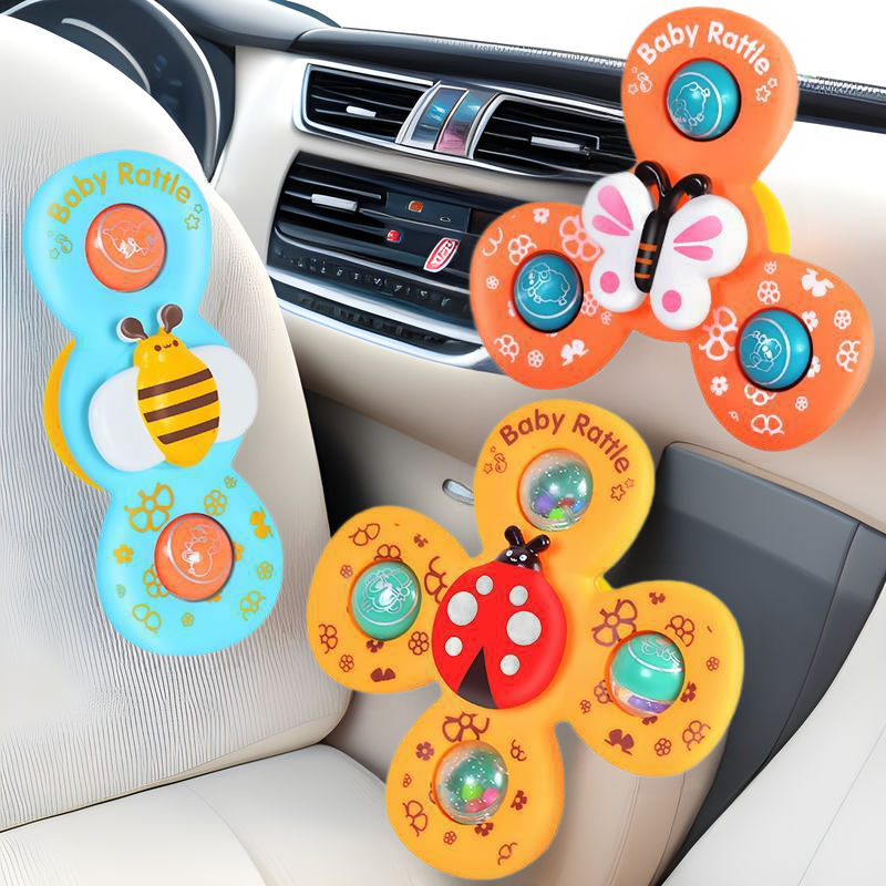 Brinquedo Suspenso Traseiro Para Carro De Bebê-Chocalhos Giratórios Cama Musical , Coaxer Giratório