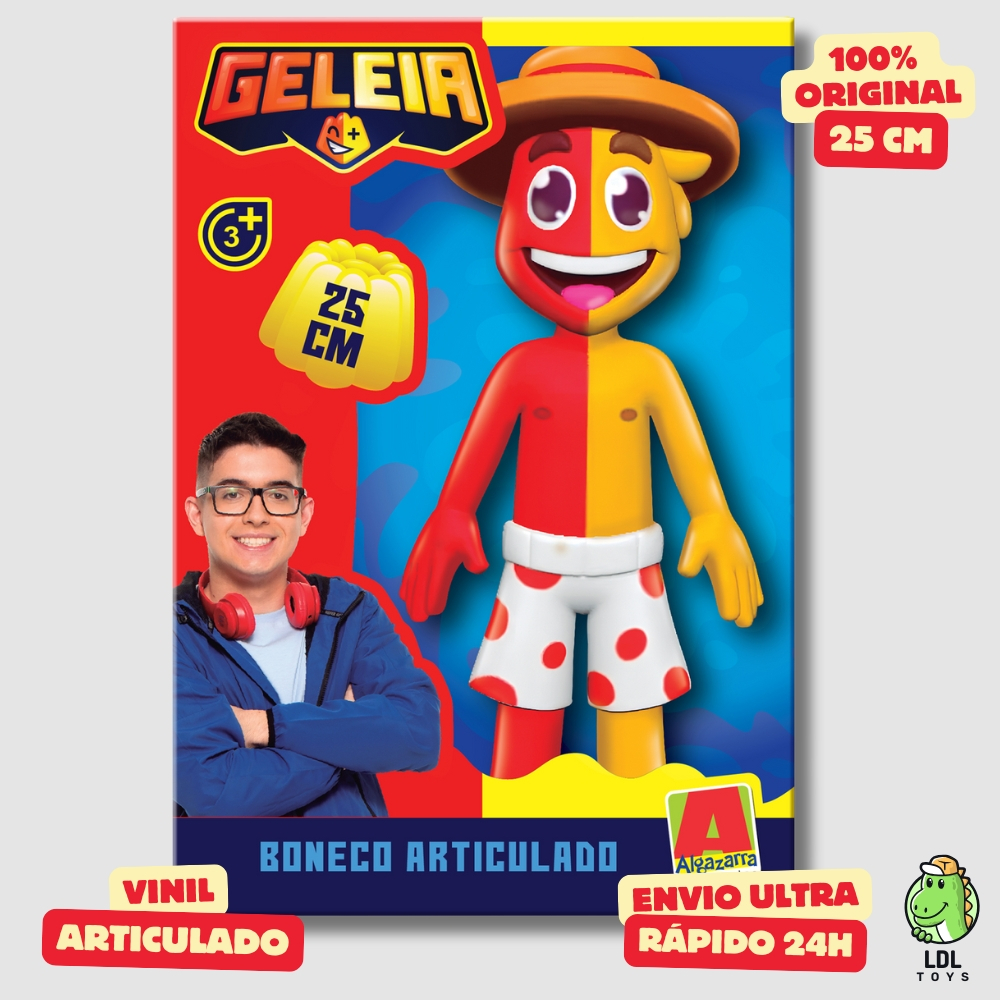 Boneco Vinil Geléia Gamer Articulado Youtuber 25cm Algazarra