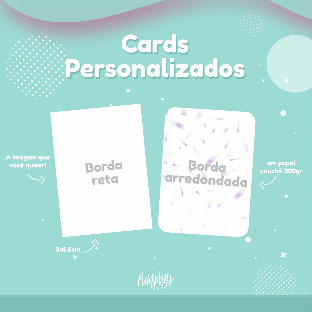 Cards Personalizados Unidade – Glitter | Holográfico