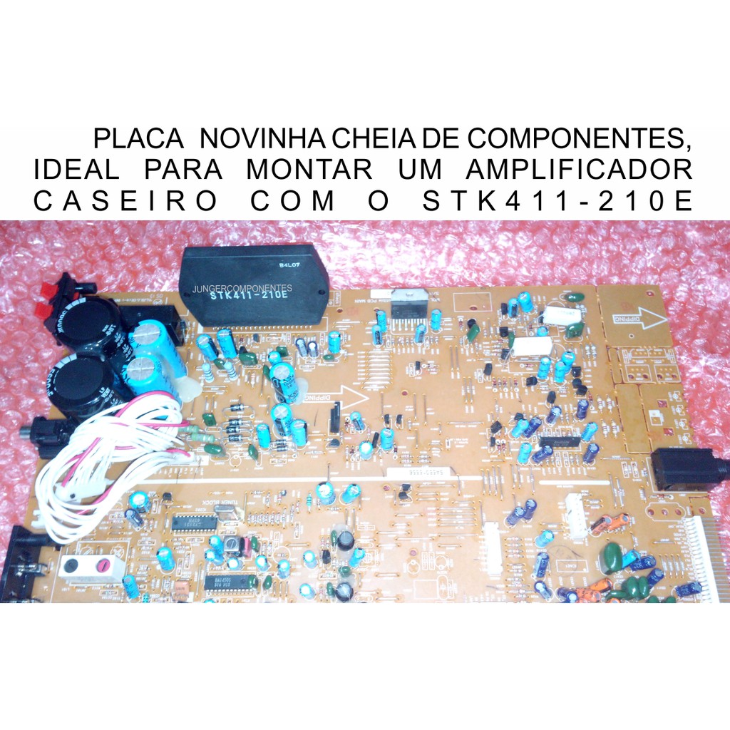 PLACA NOVA E COMPLETA COM Stk411-210e + L4959 + Ba1450s + Lc72131 + A1066 + Ba4560n – stk411-210e +