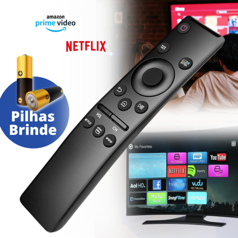 Controle TV Compatível Com Samsung Botões De Ata