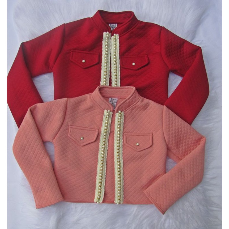 Casaco Bolero metalassê e crepe infantil Luxo, mi