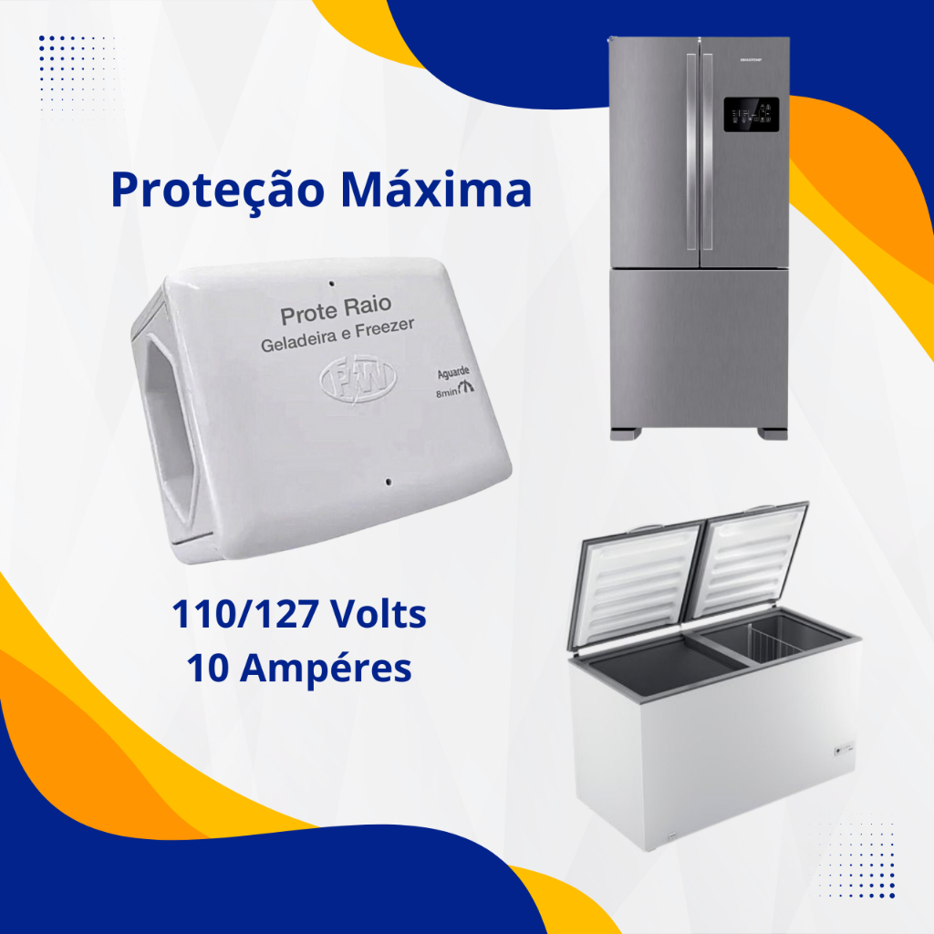 Protetor Contra Raios Surtos 5×1 Geladeira E Freezer 110v Ou 220v Proteção