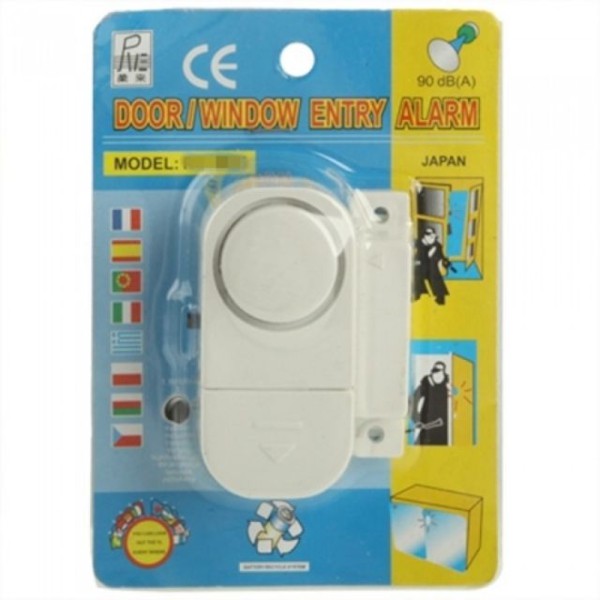 Kit 2 Alarme Sonoro Contra Invasão Porta Janela S