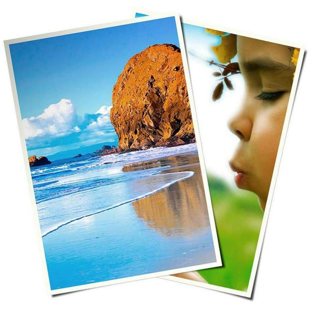 Papel Fotográfico 10×15 cm A6 265g Glossy Branco Brilhante 60 folhas