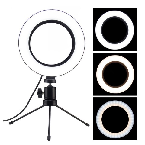 Ring Light Iluminador Selfie Makeup + Tripé De Me