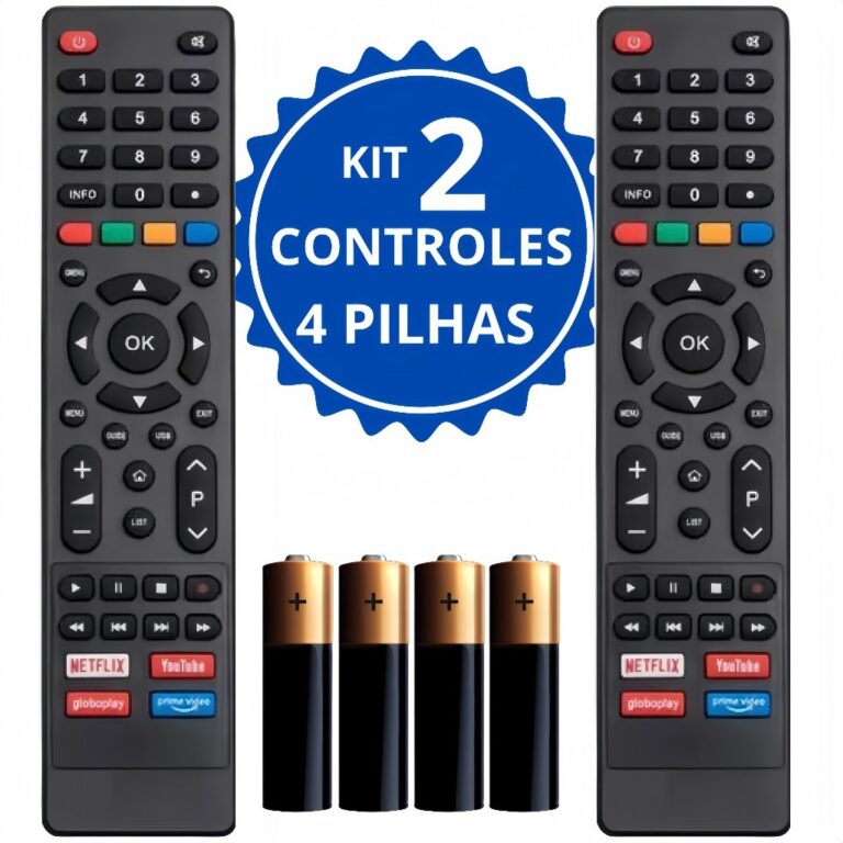 Kit Controle Remoto Tv Philco tecla netfllix e glo