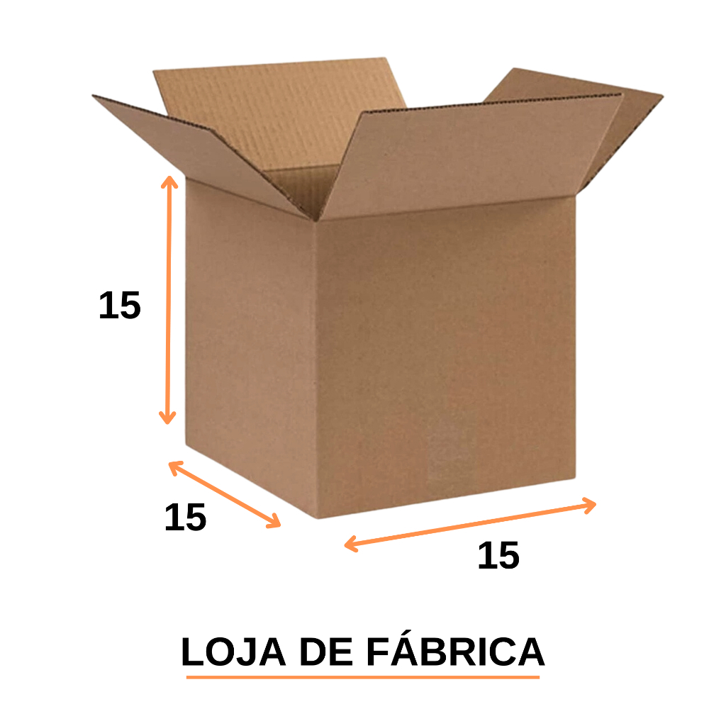 1 Caixa de Papelão Medida Quadrada 15x15x15 Embalagem Para E-commerce Envio Sedex Correios