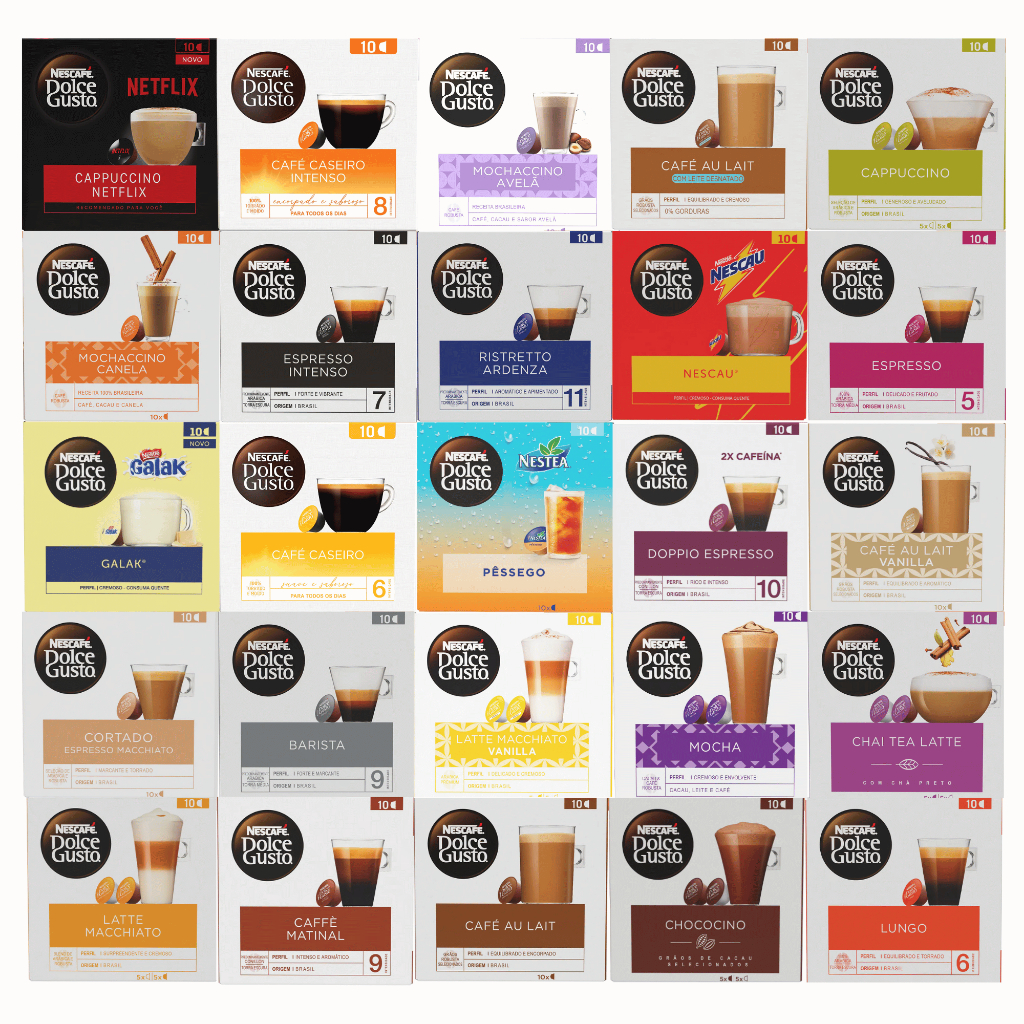 Caixa Café Dolce Gusto 10 Cápsulas Para Máquina Dolce Gusto Sabores A Sua Escolha Original
